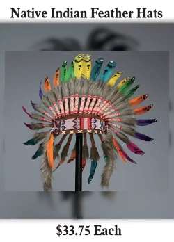 Native Indian Feather Hats-7